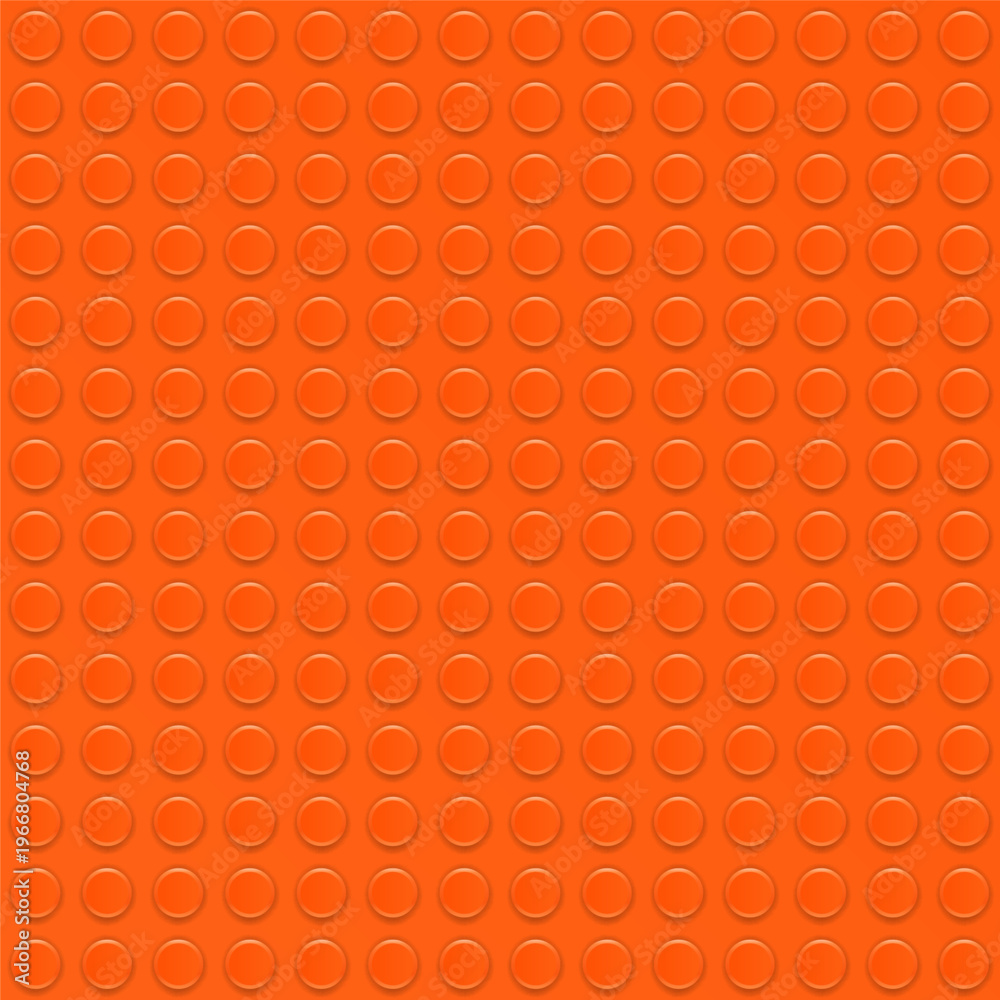 Obraz premium Realistic orange plastik constructor seamless background. Vector illustration