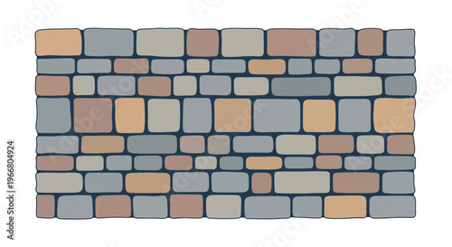 Colorful Paving Stones Wall Texture Background