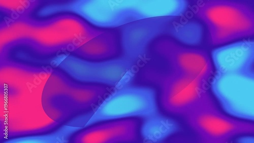 A blend of vibrant blues and pinks with a large oval shape overlaying a fluid background