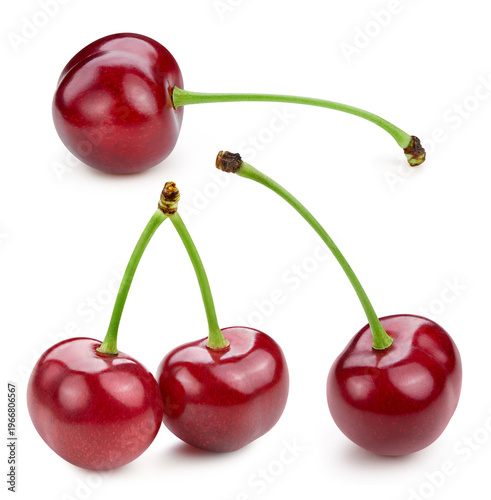 Cherry isolated on white Clipping Path