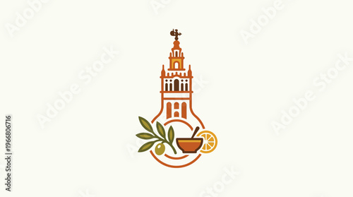 Seville Landmark and Cuisine Logo Design