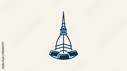 Iconic Mole Antonelliana Building in Turin Italy