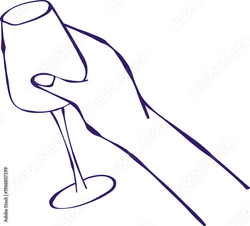 Wineglass in Hand Sketch