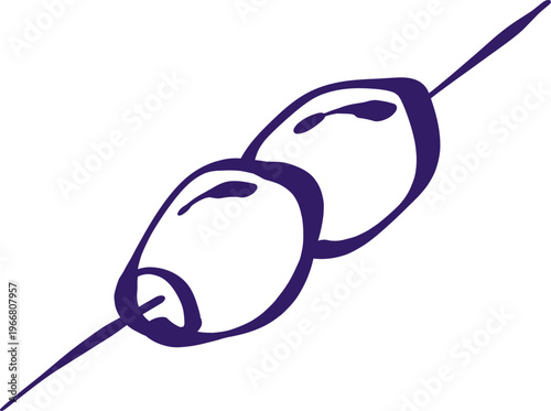 Olives Skewer Sketch