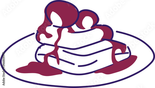 Chocolate Topped Waffles