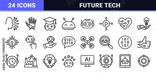 Precision Engineering and Artificial Intelligence Geometric Line Art for Modern Interface Design and Technical Documentation