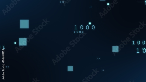 Abstract digital technology background with binary code