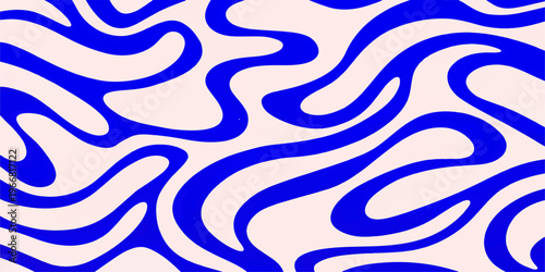 Abstract, blue flowing lines dance gracefully against a delicate backdrop. A visually pleasing and modern design for use in digital applications or print.