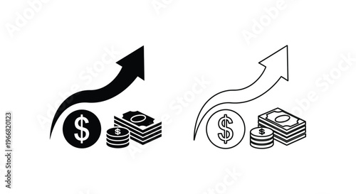 Increasing financial growth and investment Vector