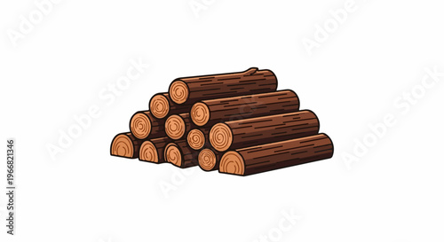 Stack of chopped brown logs with visible wood grain