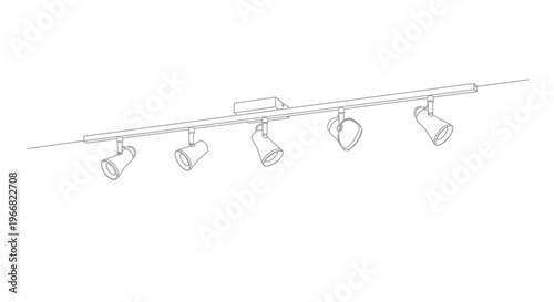 Adjustable Track Lighting Fixture with Multiple Spots