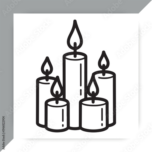 Burning Candle with Soft Glow Light, Romantic and Spiritual Candle Illustration on Dark Background,Burning Wax Candle Flame, Peaceful Spiritual Light Concept,Decorative Candle with Soft Glow,