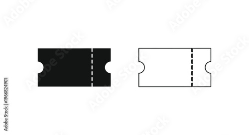 a black and white ticket stub Vector