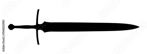 sword silhouette - vector illustration	