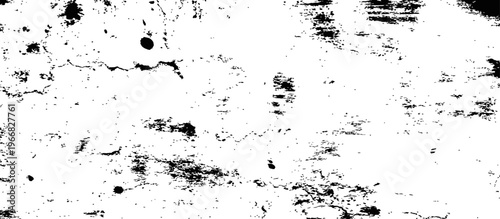 Black and White Grunge Distressed Texture Overlay Graphic Design Element