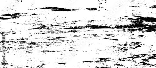 Black and White Horizontal Grunge Wood Grain Texture Overlay Background