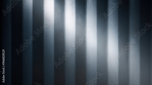 vertical ridged metal wall with soft studio lighting industrial minimal texture