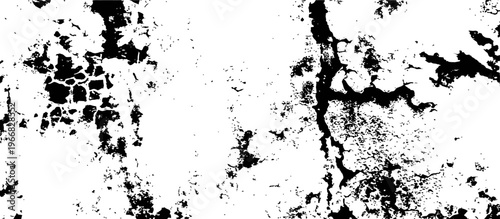 Distressed Grunge Black and White Texture Background Overlay Abstract Rough Cracked Wall Surface