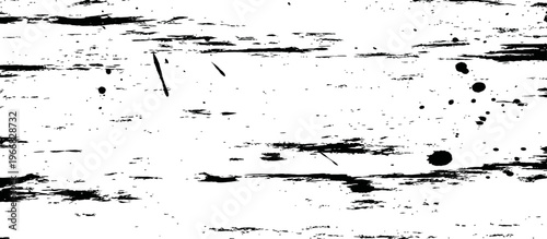 Black and White Grunge Distressed Texture with Ink Splatters