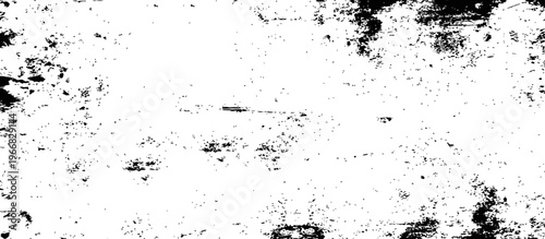 Distressed Grunge Overlay Texture Black and White Vector Background