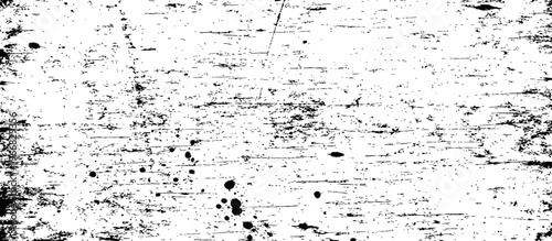 Black and White Grunge Texture Overlay with Scratches and Ink Splatters