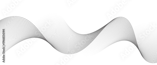 White background with black waves. EPS10