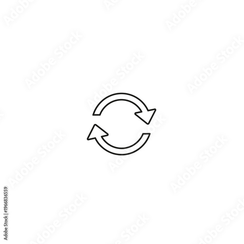 A circular arrow icon with two arrows pointing in opposite directions Vector