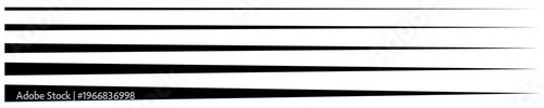 Quadro em tela Set of tapered black horizontal lines