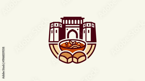 Indian Cuisine Logo Fort Pav Bhaji and Buns