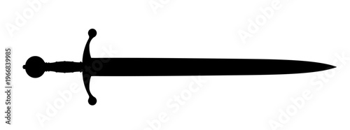 sword silhouette - vector illustration	