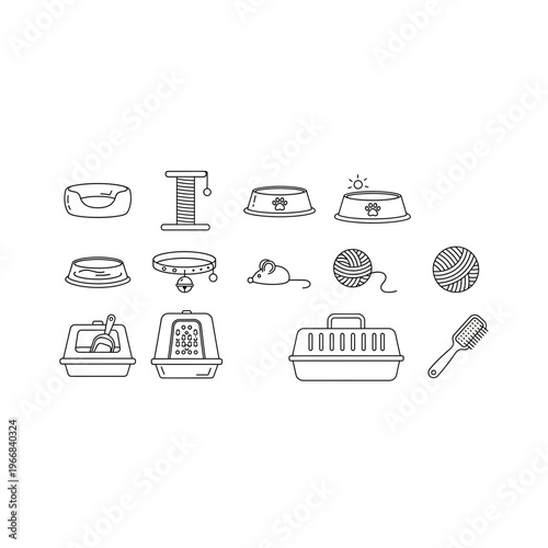 A collection of various household appliances and devices