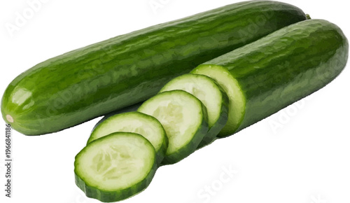 cucumber on a white background