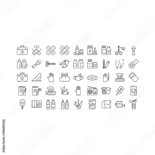 A collection of various mathematical and geometric symbols Vector