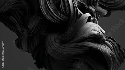 Dynamic Ink Swirls Transforming into Abstract Forms