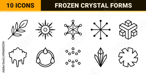 Ultra-minimalist Geometric Snowflake Line Art for Winter Branding and Seasonal UI Design Featuring Clean Monoline Aesthetic and Symmetry