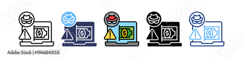 Online Fraud multiple icon