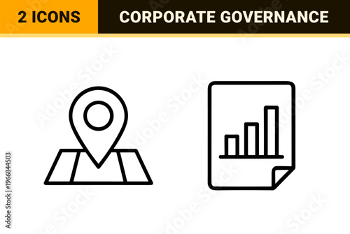 Stakeholder Management and Corporate Strategy Ultra-Minimalist Monoline Outline Icons for Business Relationship and Project Governance Assets.