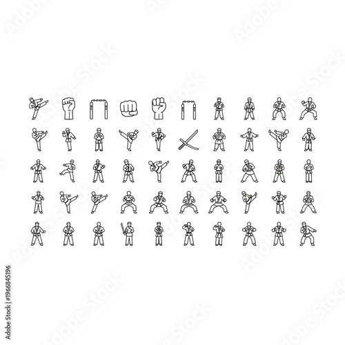 A collection of various yoga poses in different postures and positions