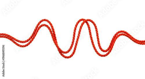 A vibrant red wavy line traverses across the empty white space horizontally.