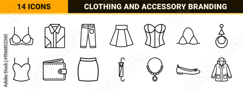 Fashion Apparel and Clothing Accessories Ultra-Minimalist Monoline Geometric Line Art for Retail E-commerce and Boutique Branding Identity