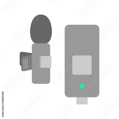 Wireless clip-on lavalier microphone and smart USB receiver set for high-quality audio recording voice recognition and automated transcription.