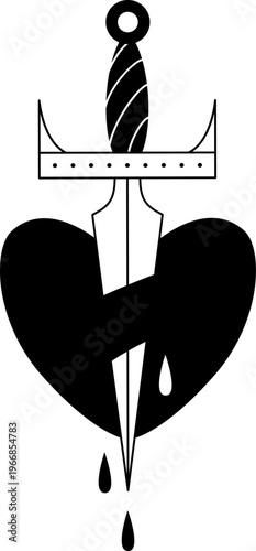 Heart Pierced by Dagger