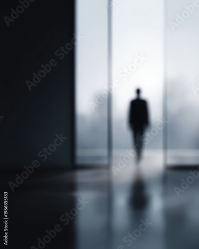 Wallpaper Mural Professional walking toward glass doors of opportunity, career progress theme Torontodigital.ca