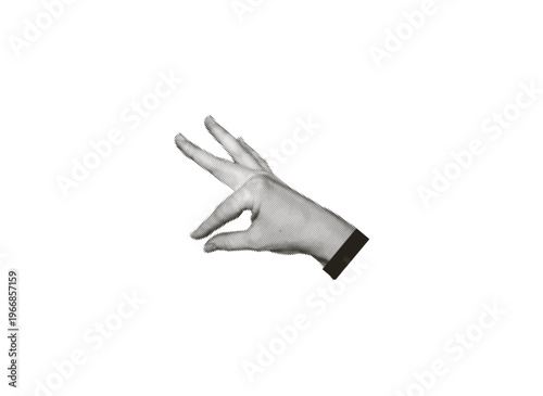 Hand Gesture Cutout – Collage Style Design Element