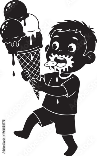 Frustrated power cord trying to charge a low battery laptop and phone isolated on transparent background, Vector