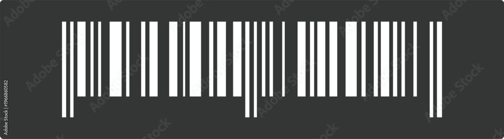 Obraz premium Barcode vector icon isolated on a white background. Flat design. Bar code sign symbol. Simple design.