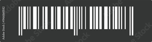Barcode vector icon isolated on a white background. Flat design. Bar code sign symbol. Simple design.