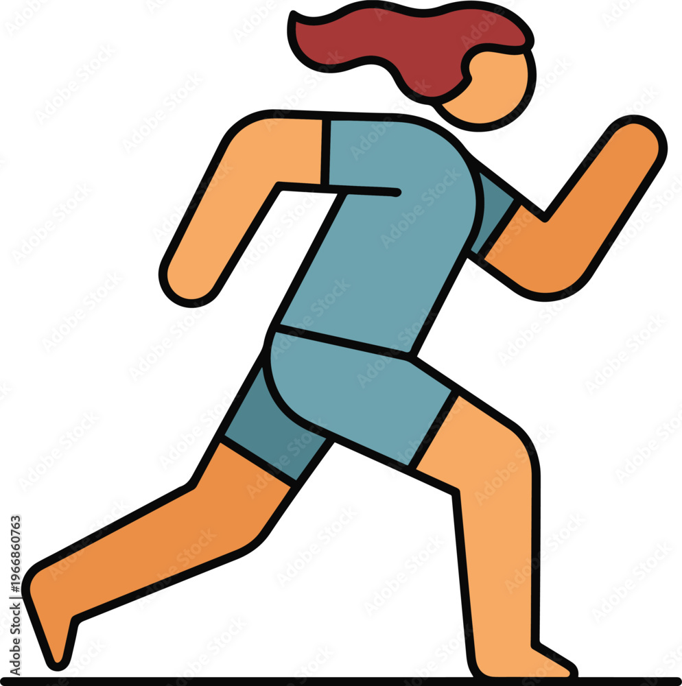 Fototapeta premium woman running in athletic wear