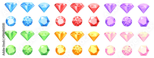 Diamond vector image. A realistic image of a crystal gemstone for your design. An element of luxury and wealth for a jewelry store.