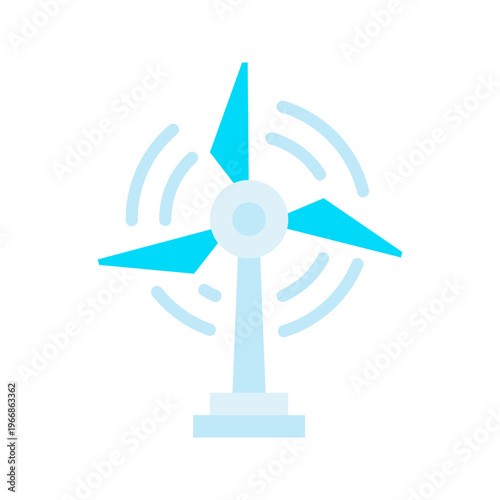 Wind Turbineicon vector image. Suitable for mobile apps, web apps and print media.